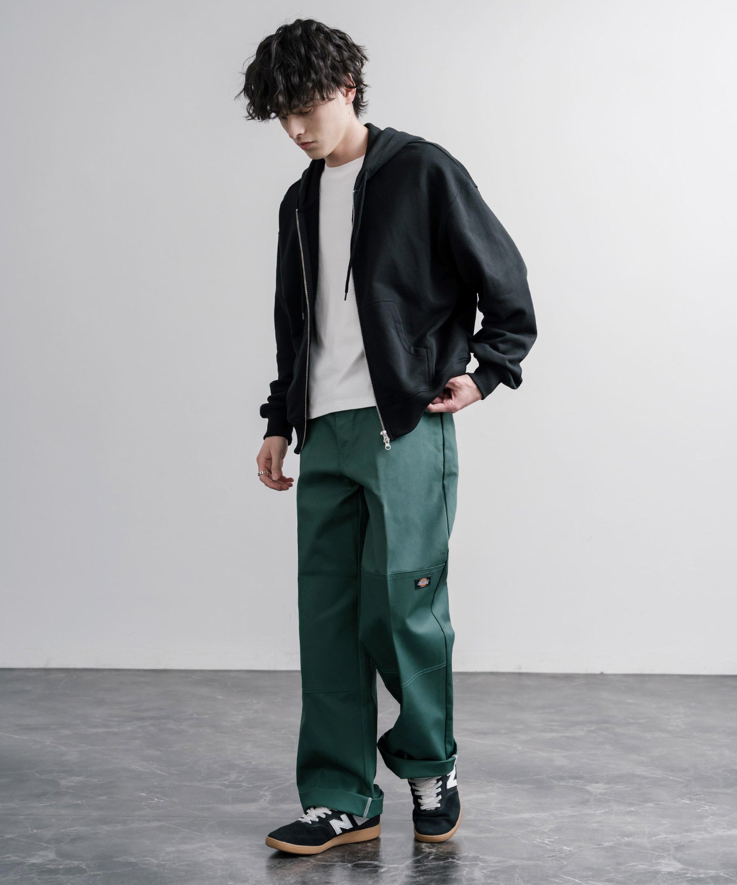 Dickies ディッキーズ 85283 Double Knee Work Pants Length32 ワンポイントロゴ刺繍ダブルニーツイルワイドストレートワークパンツ レングス32インチ 16362