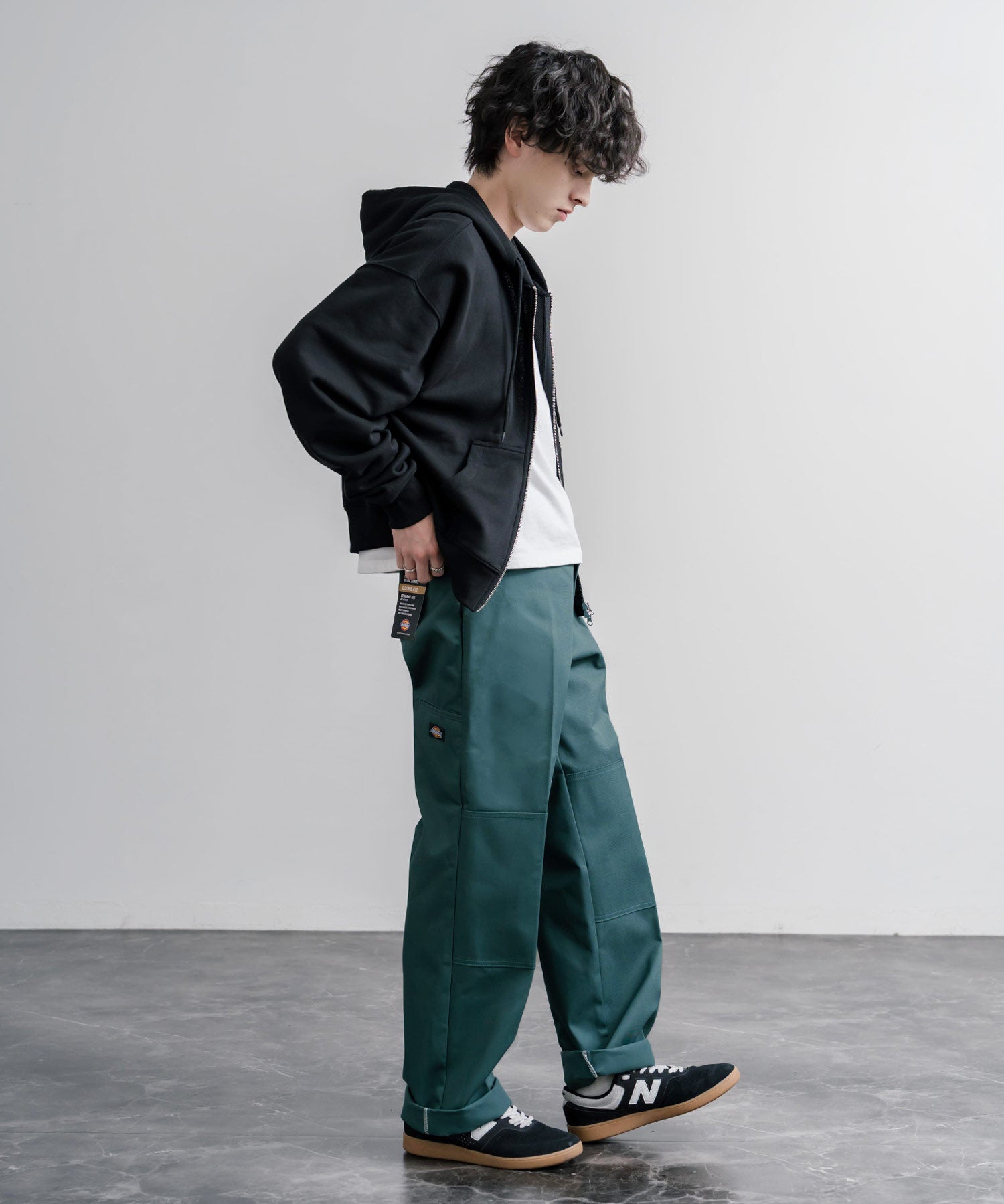 Dickies ディッキーズ 85283 Double Knee Work Pants Length32 ワンポイントロゴ刺繍ダブルニーツイルワイドストレートワークパンツ レングス32インチ 16362