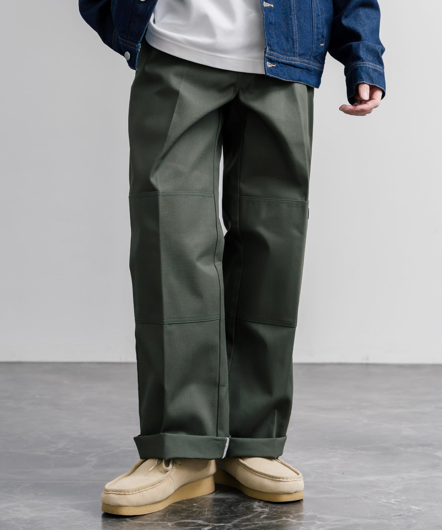 Dickies ディッキーズ 85283 Double Knee Work Pants Length32 ワンポイントロゴ刺繍ダブルニーツイルワイドストレートワークパンツ レングス32インチ 16362