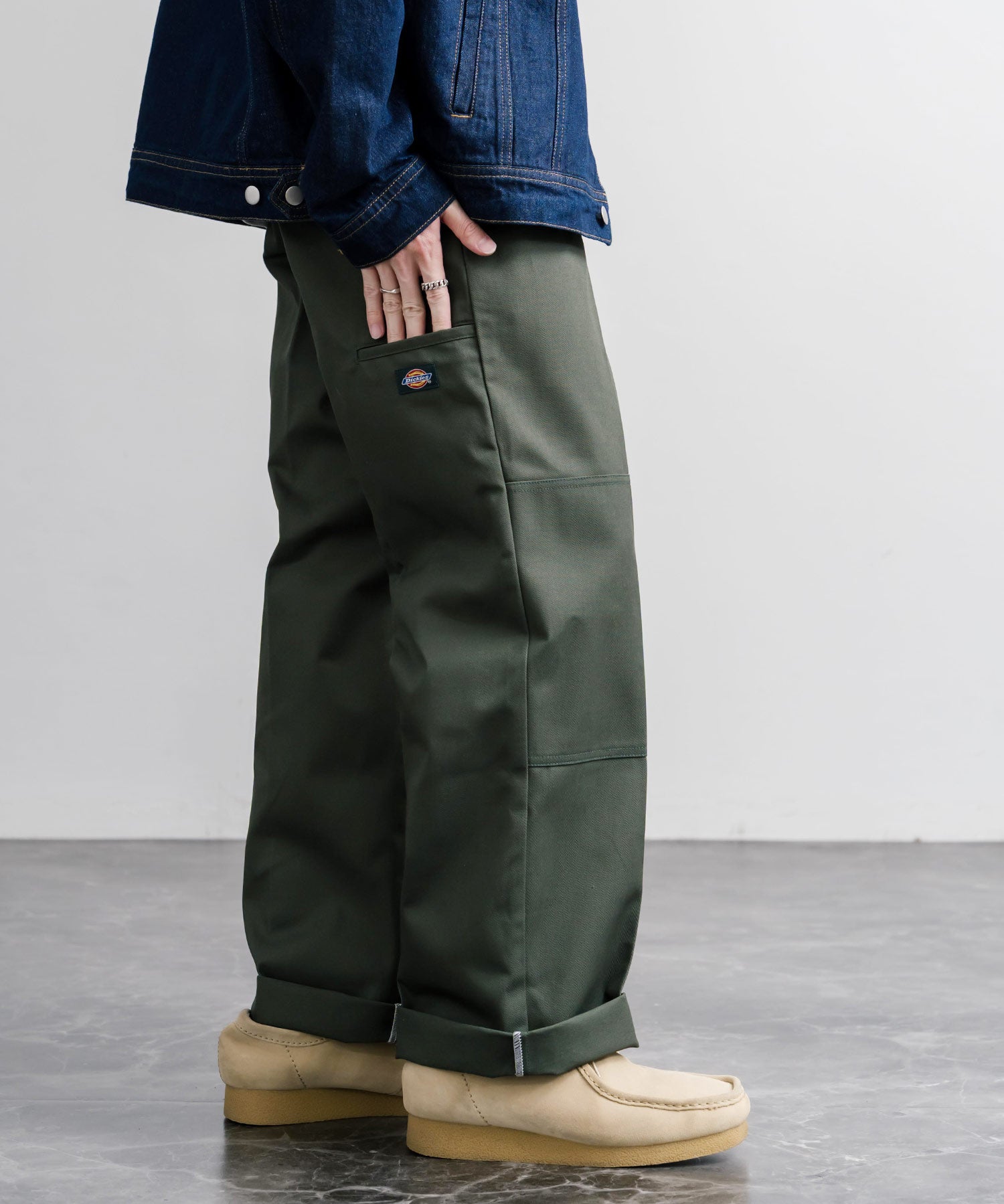 Dickies ディッキーズ 85283 Double Knee Work Pants Length32 ワンポイントロゴ刺繍ダブルニーツイルワイドストレートワークパンツ レングス32インチ 16362