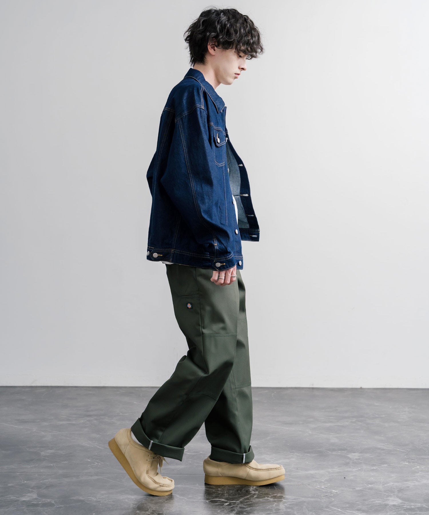 Dickies ディッキーズ 85283 Double Knee Work Pants Length32 ワンポイントロゴ刺繍ダブルニーツイルワイドストレートワークパンツ レングス32インチ 16362