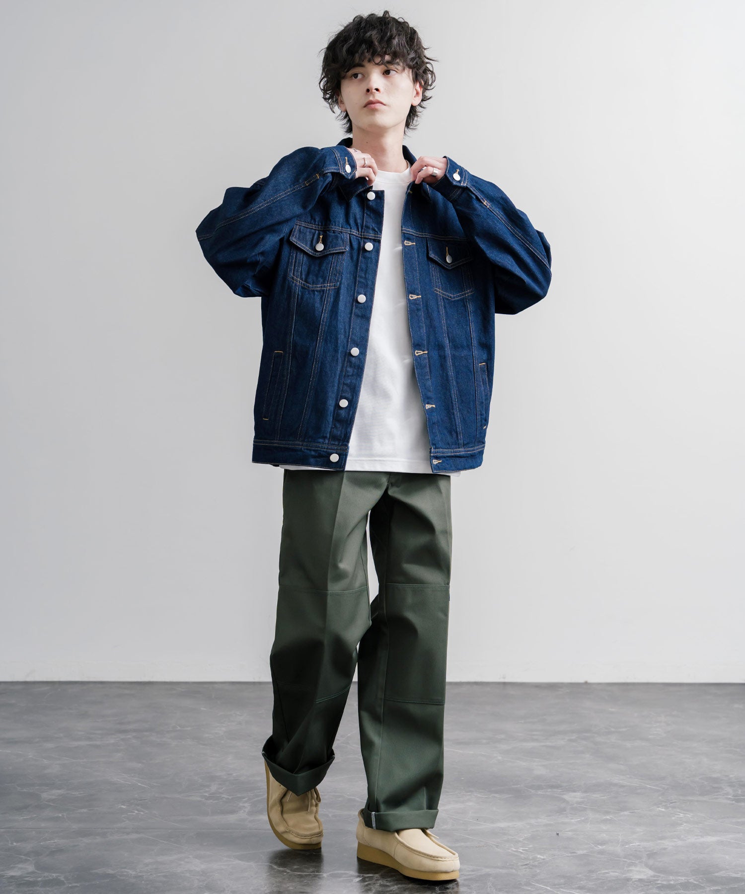 Dickies ディッキーズ 85283 Double Knee Work Pants Length32 ワンポイントロゴ刺繍ダブルニーツイルワイドストレートワークパンツ レングス32インチ 16362