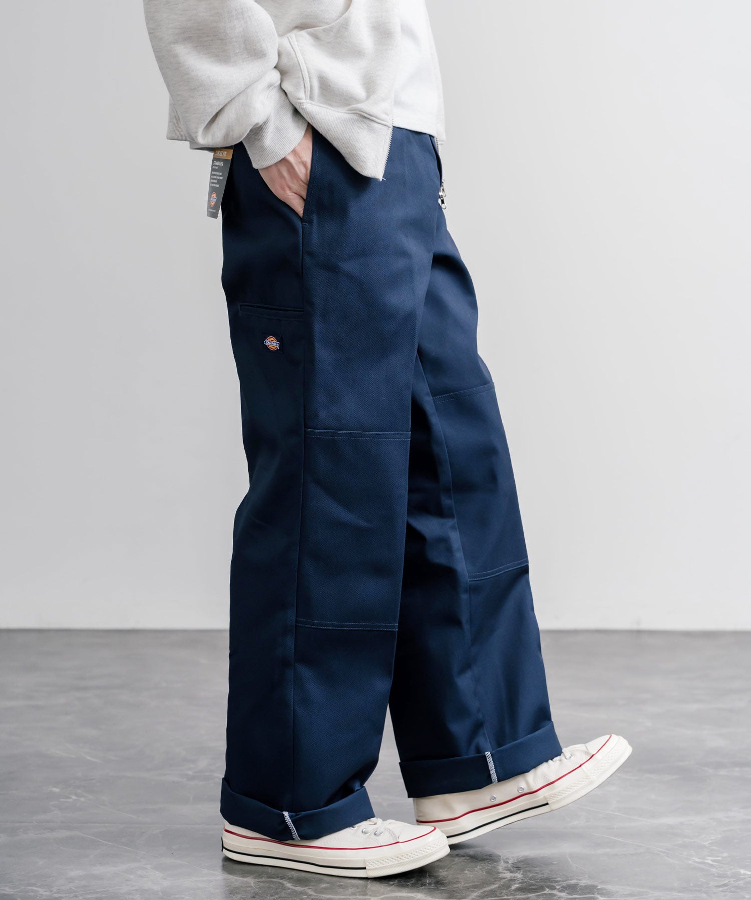 Dickies ディッキーズ 85283 Double Knee Work Pants Length32 ワンポイントロゴ刺繍ダブルニーツイルワイドストレートワークパンツ レングス32インチ 16362