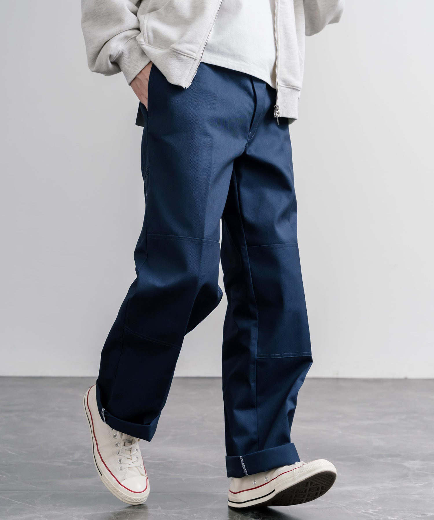 Dickies ディッキーズ 85283 Double Knee Work Pants Length32 ワンポイントロゴ刺繍ダブルニーツイルワイドストレートワークパンツ レングス32インチ 16362