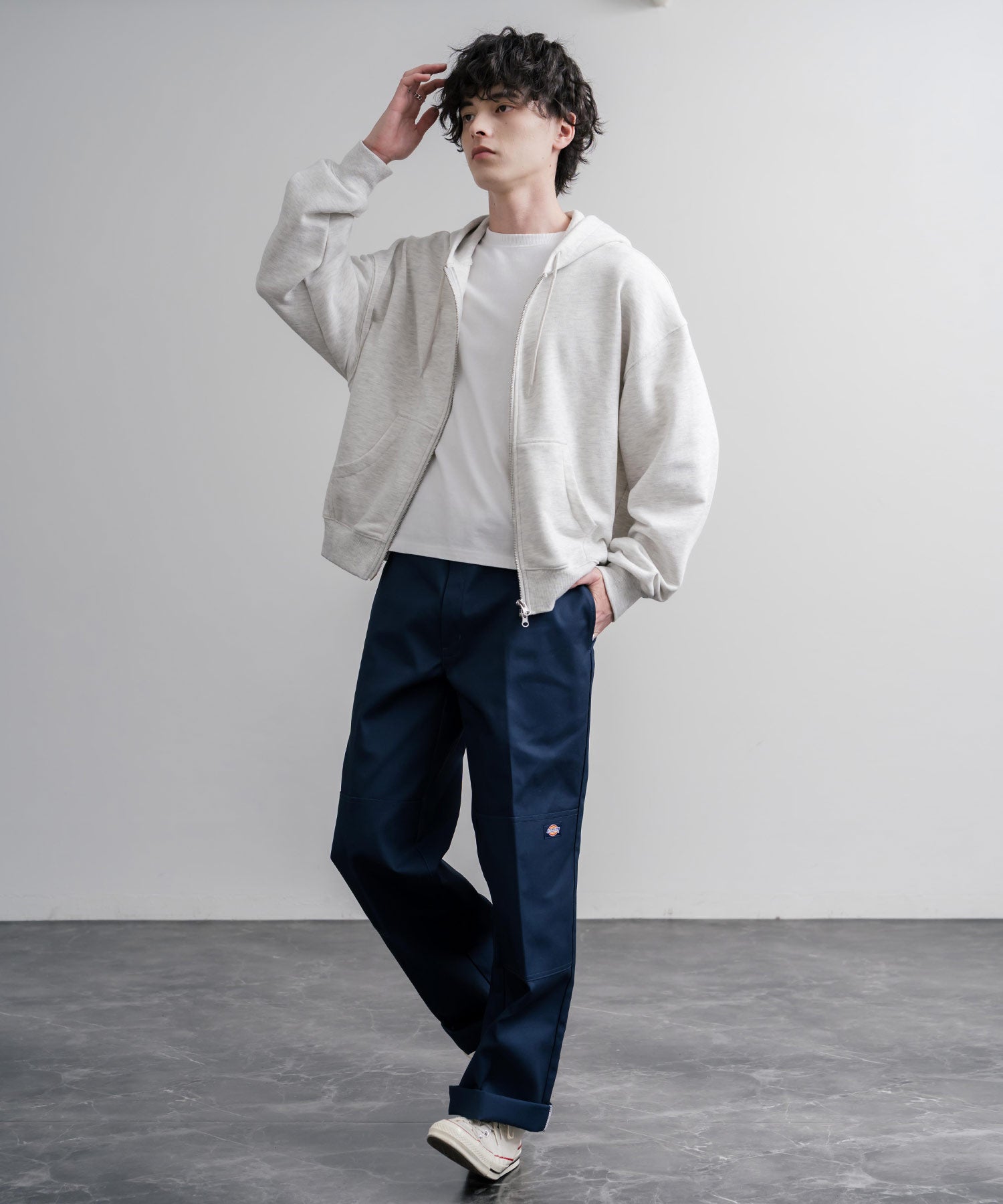 Dickies ディッキーズ 85283 Double Knee Work Pants Length32 ワンポイントロゴ刺繍ダブルニーツイルワイドストレートワークパンツ レングス32インチ 16362