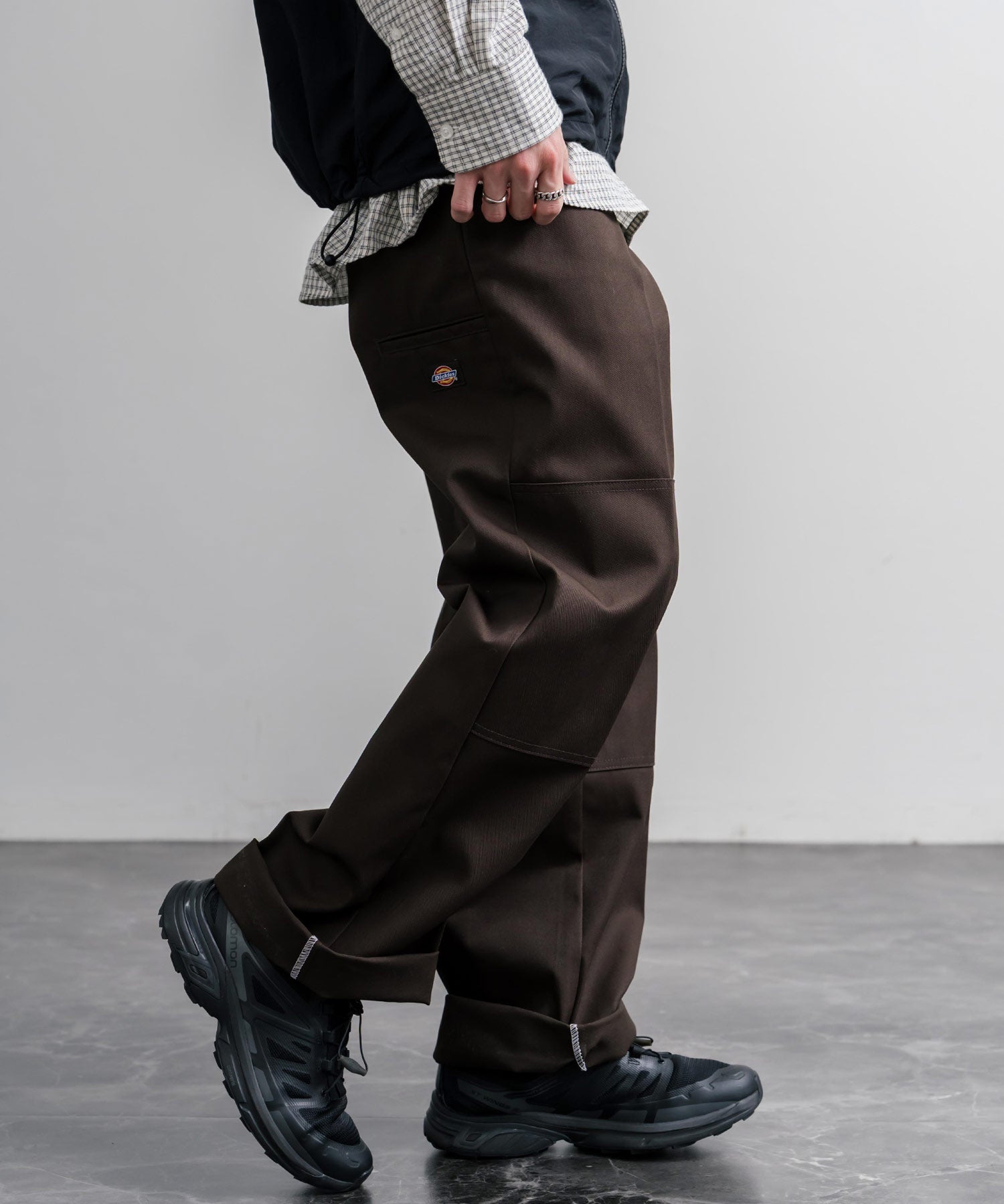 Dickies ディッキーズ 85283 Double Knee Work Pants Length32 ワンポイントロゴ刺繍ダブルニーツイルワイドストレートワークパンツ レングス32インチ 16362