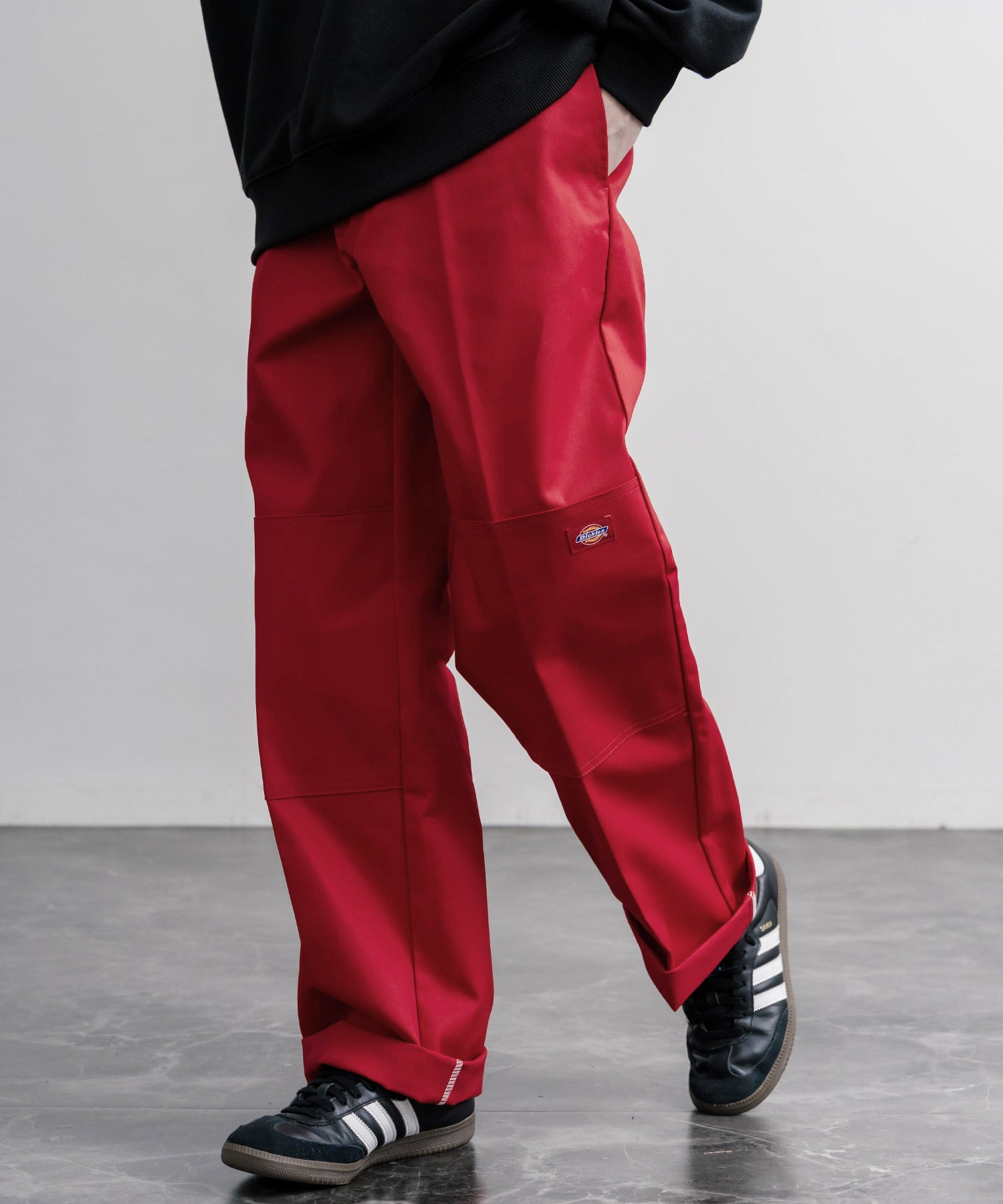 Dickies ディッキーズ 85283 Double Knee Work Pants Length32 ワンポイントロゴ刺繍ダブルニーツイルワイドストレートワークパンツ レングス32インチ 16362