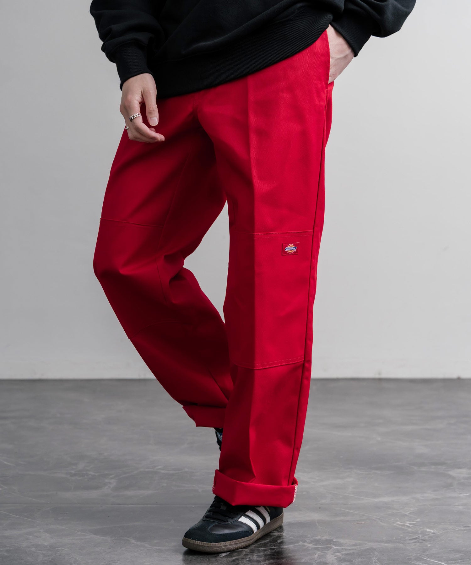Dickies ディッキーズ 85283 Double Knee Work Pants Length32 ワンポイントロゴ刺繍ダブルニーツイルワイドストレートワークパンツ レングス32インチ 16362