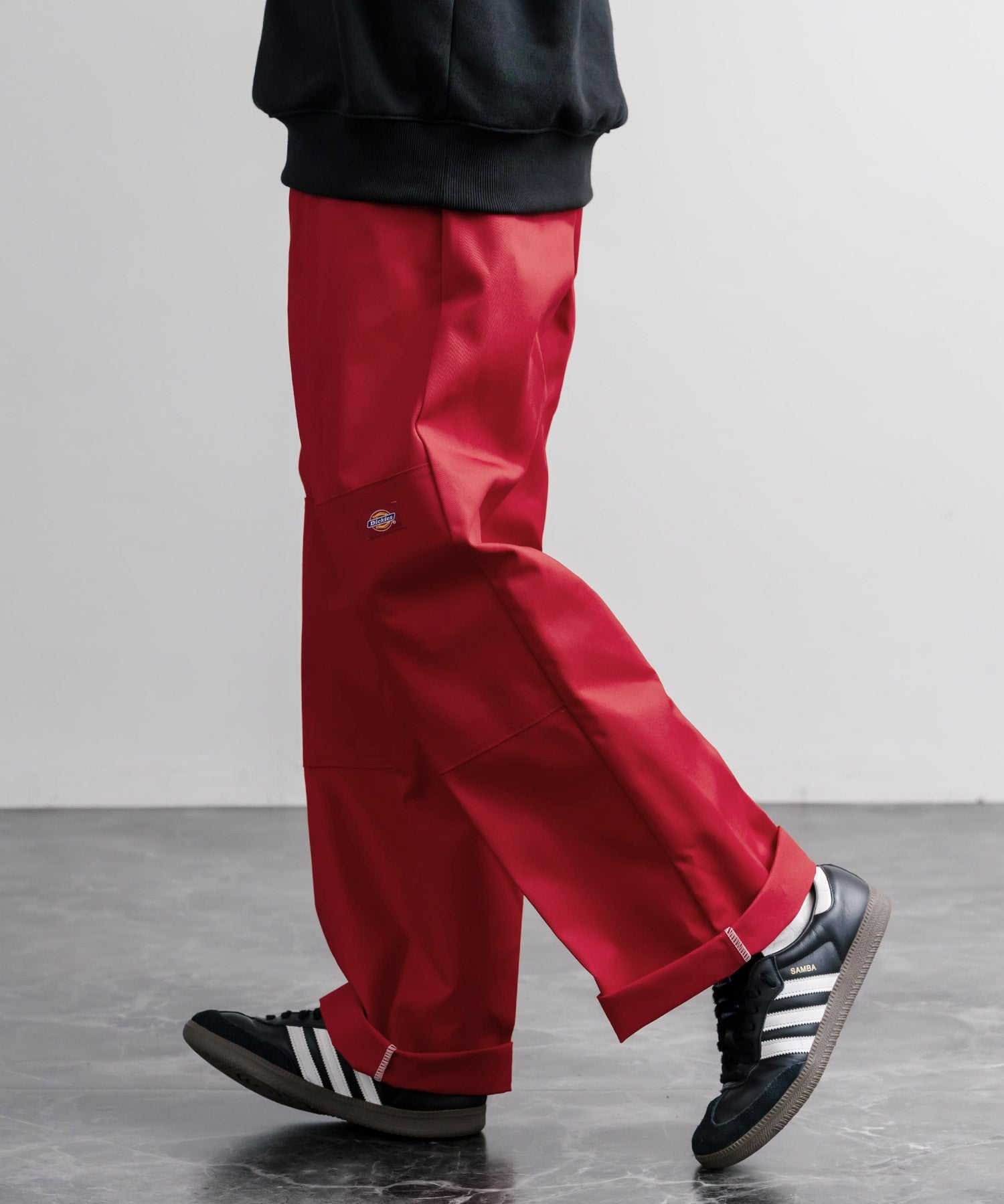Dickies ディッキーズ 85283 Double Knee Work Pants Length32 ワンポイントロゴ刺繍ダブルニーツイルワイドストレートワークパンツ レングス32インチ 16362