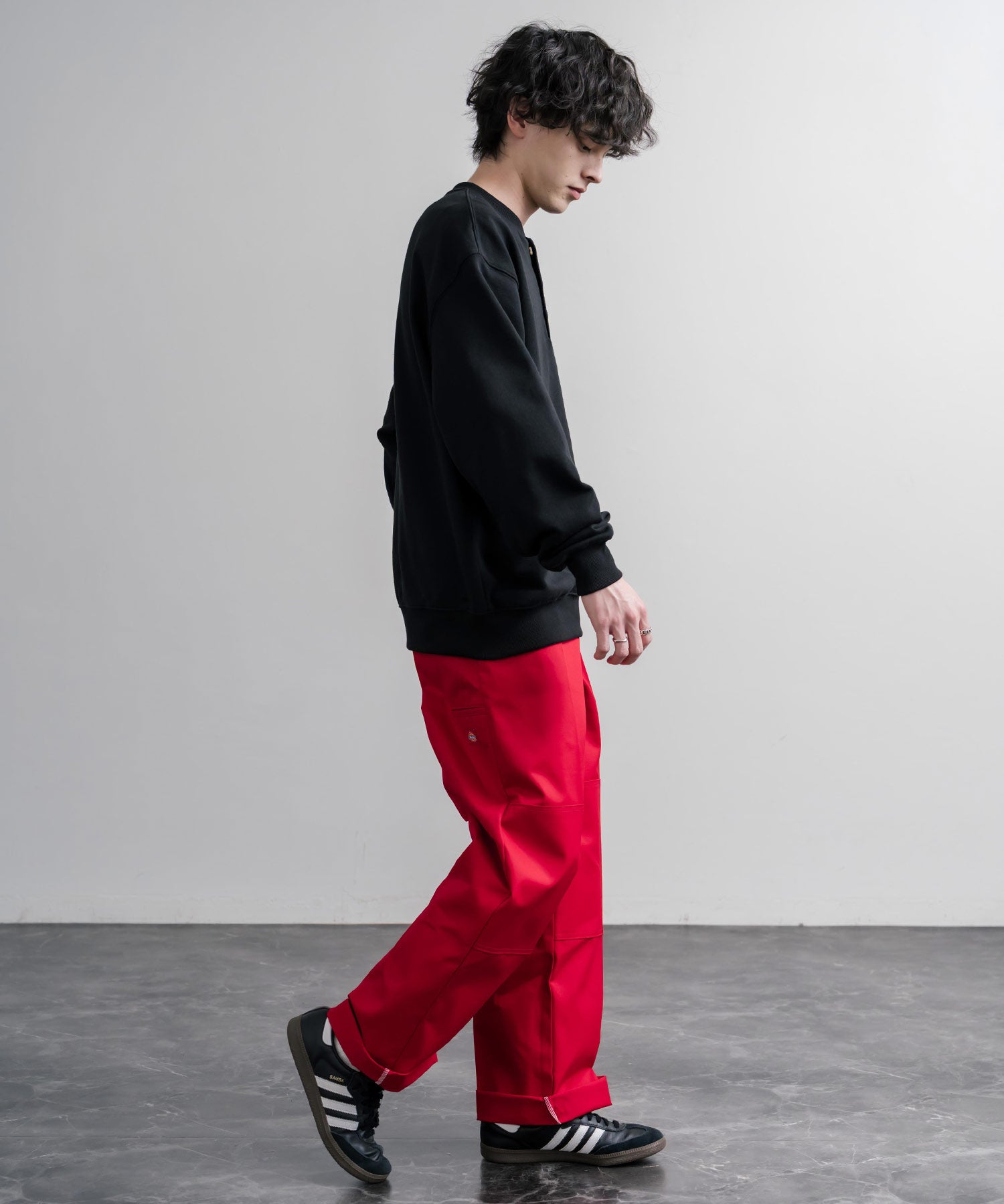 Dickies ディッキーズ 85283 Double Knee Work Pants Length32 ワンポイントロゴ刺繍ダブルニーツイルワイドストレートワークパンツ レングス32インチ 16362