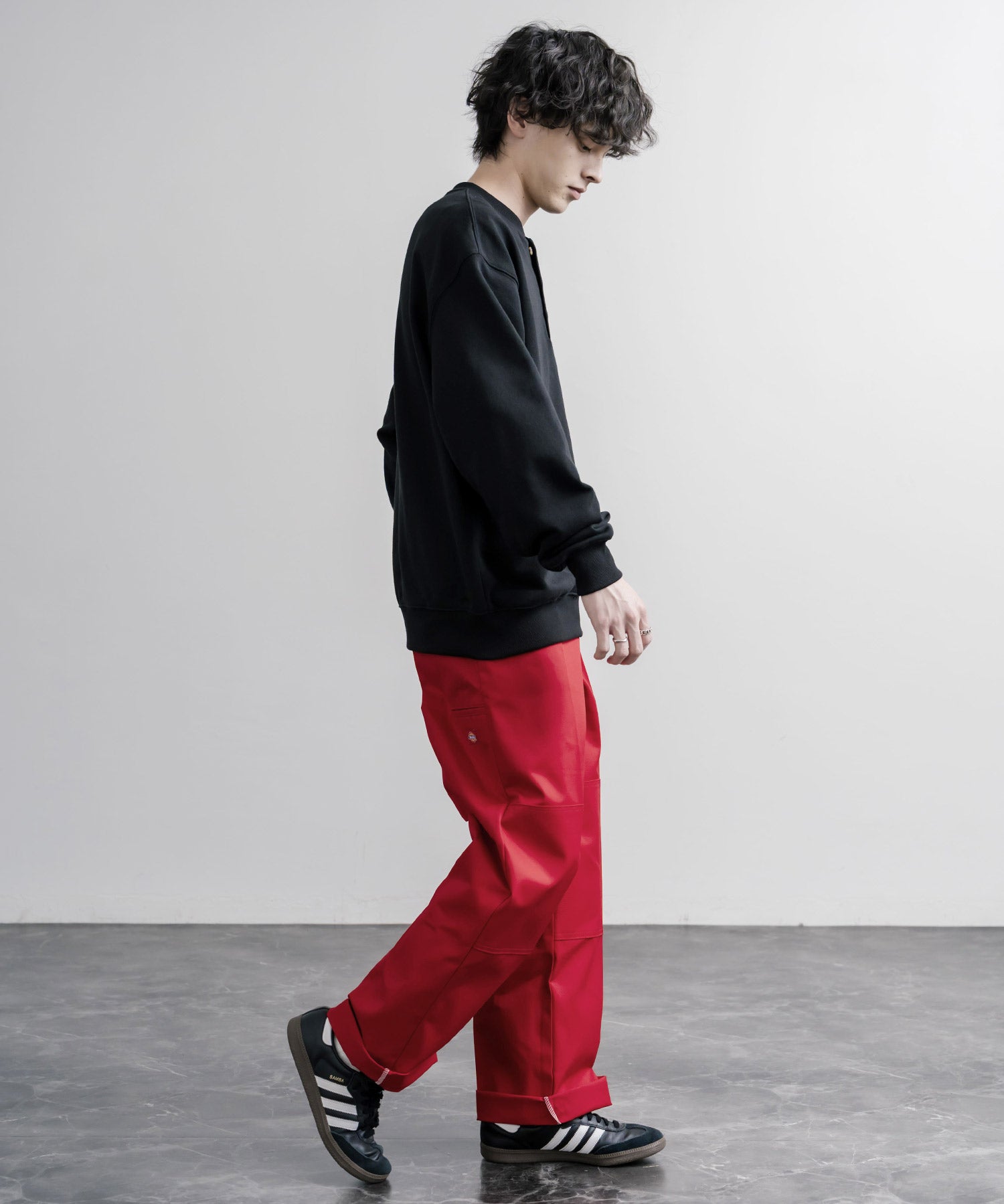 Dickies ディッキーズ 85283 Double Knee Work Pants Length32 ワンポイントロゴ刺繍ダブルニーツイルワイドストレートワークパンツ レングス32インチ 16362