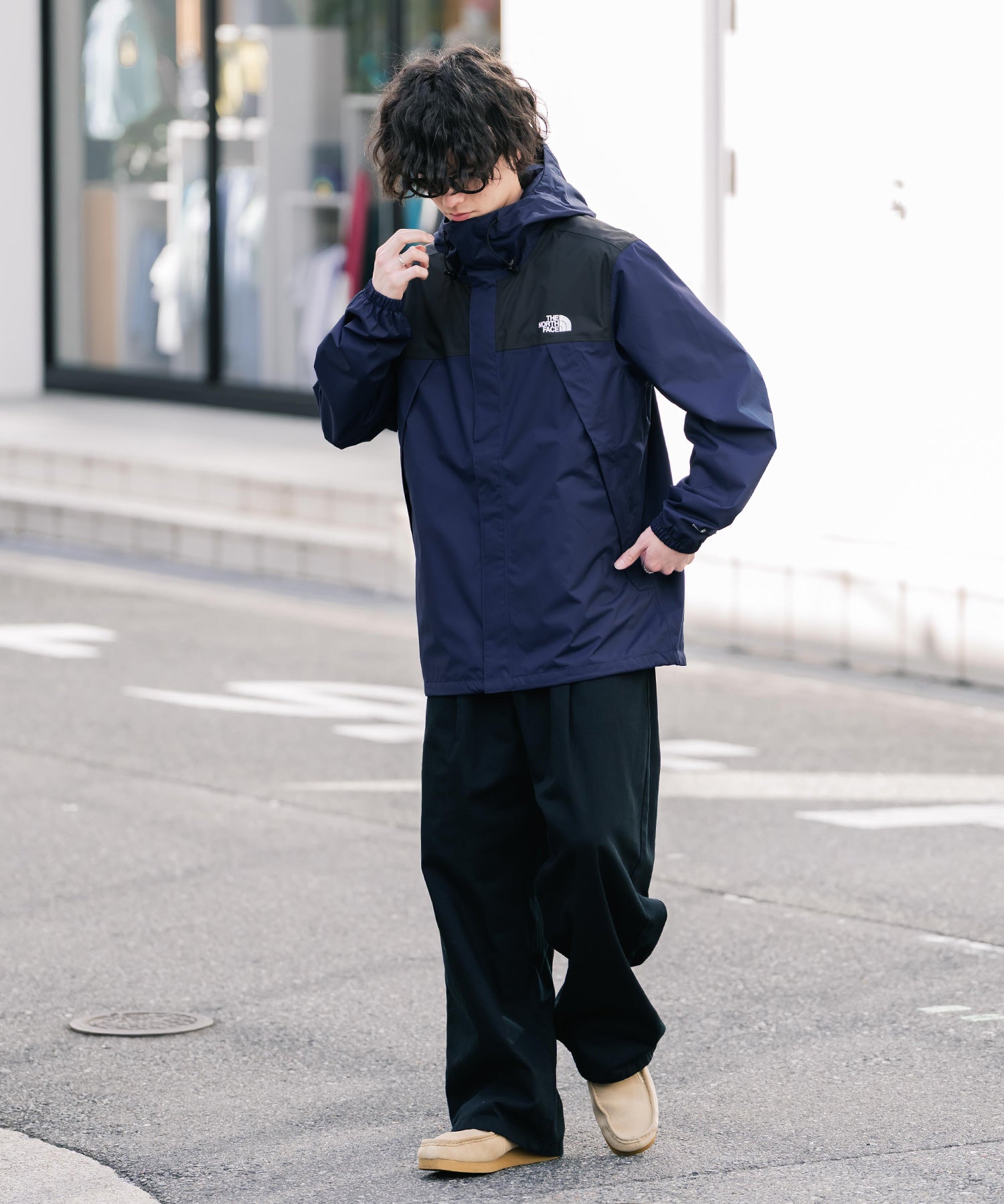 新色追加 THE NORTH FACE ザ・ノースフェイス ANTORA JACKET DRYVENTオーバーサイズワンポイントロゴアントラジャケット/マウンテンパーカー 16366