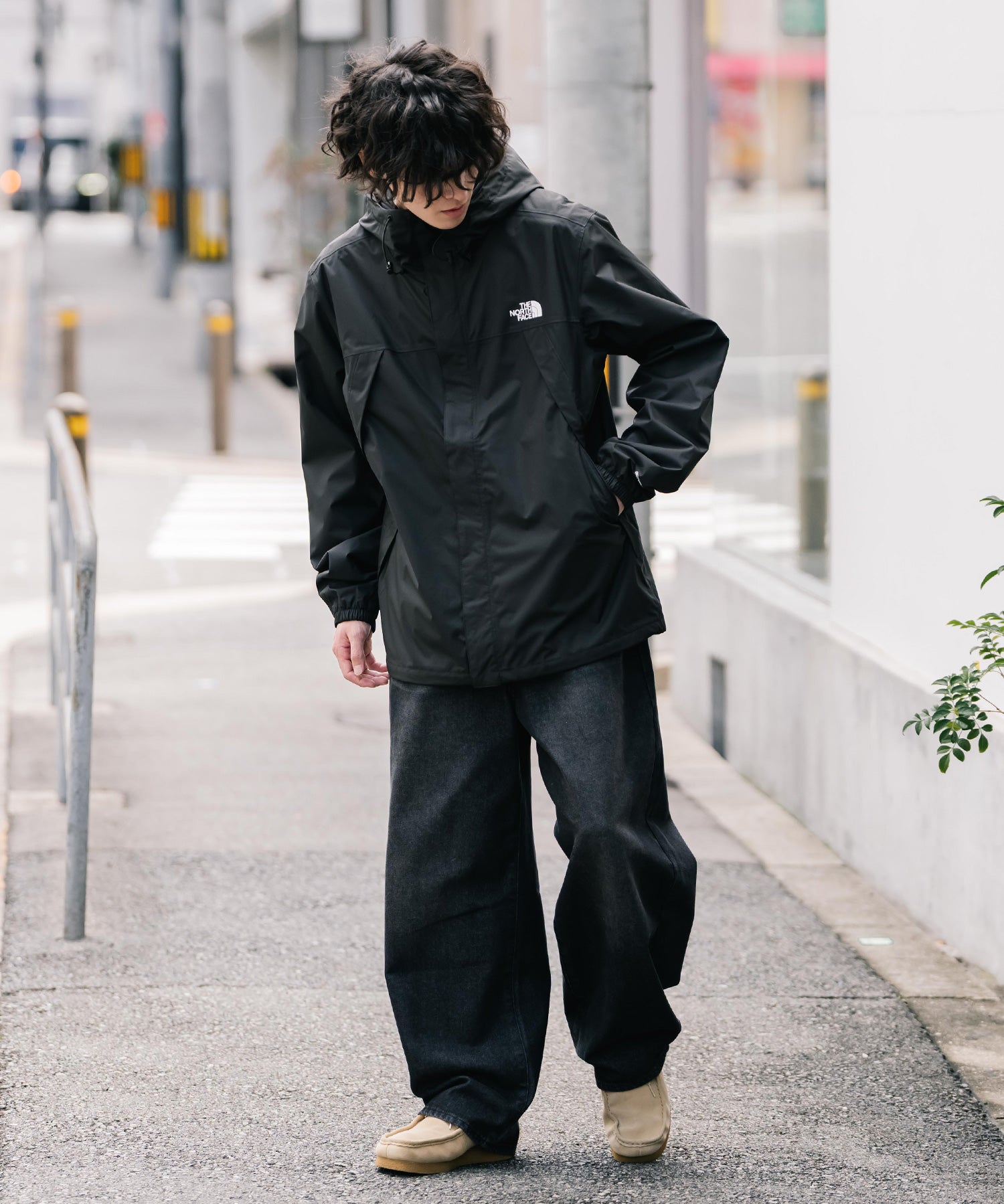 新色追加 THE NORTH FACE ザ・ノースフェイス ANTORA JACKET DRYVENTオーバーサイズワンポイントロゴアントラジャケット/マウンテンパーカー 16366