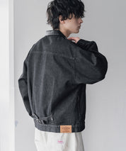 UMBRO アンブロ 別注コラボ オーバーサイズ1stタイプデニムジャケット/ワンポイントロゴ刺繍トラッカージャケット 16367