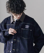 UMBRO アンブロ 別注コラボ オーバーサイズ1stタイプデニムジャケット/ワンポイントロゴ刺繍トラッカージャケット 16367