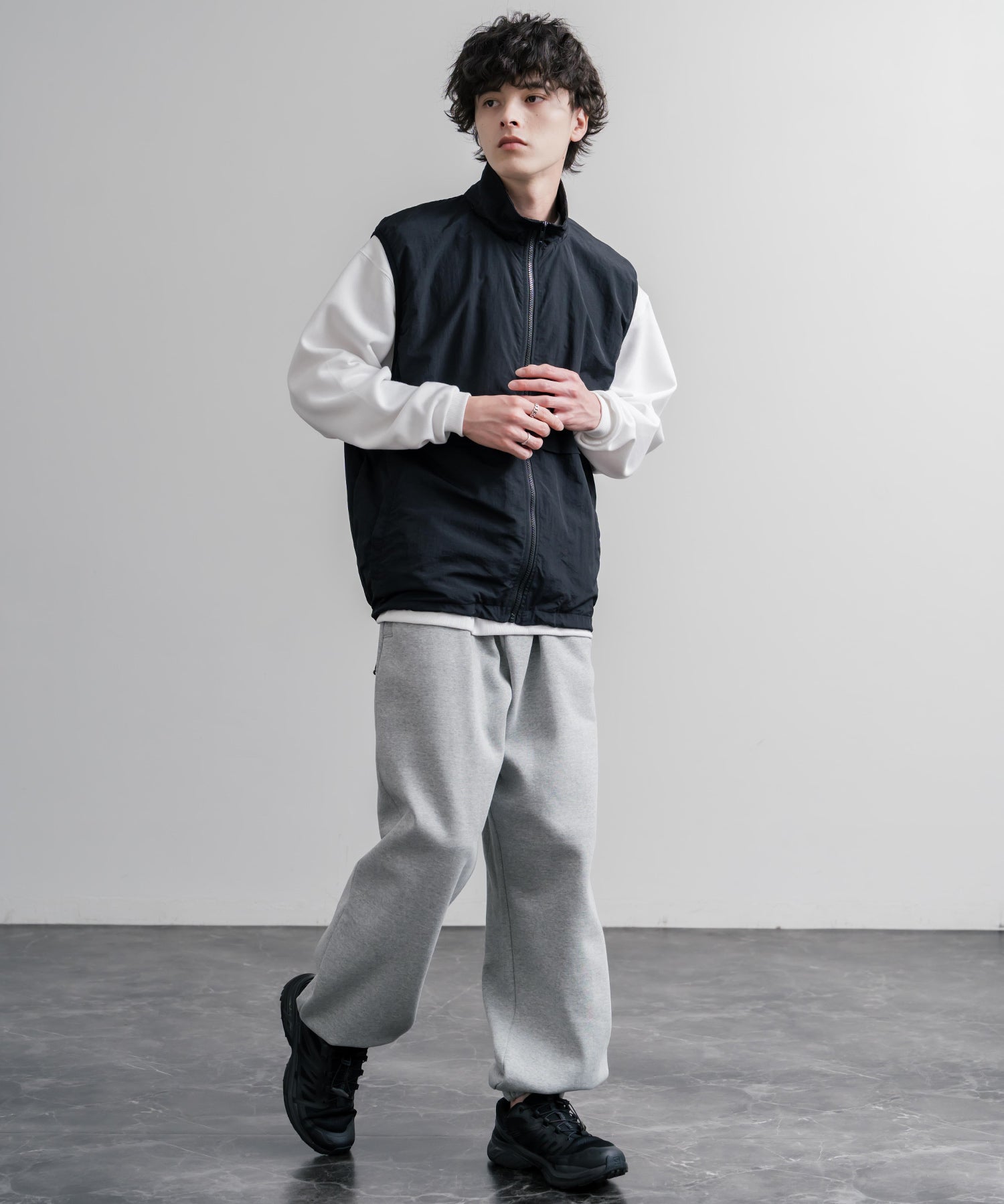 THE NORTH FACE M ESS SD RLX PANTS ノースフェイス 裏起毛ワンポイントロゴ刺繍スウェットワイドイージージョガーパンツ 16368