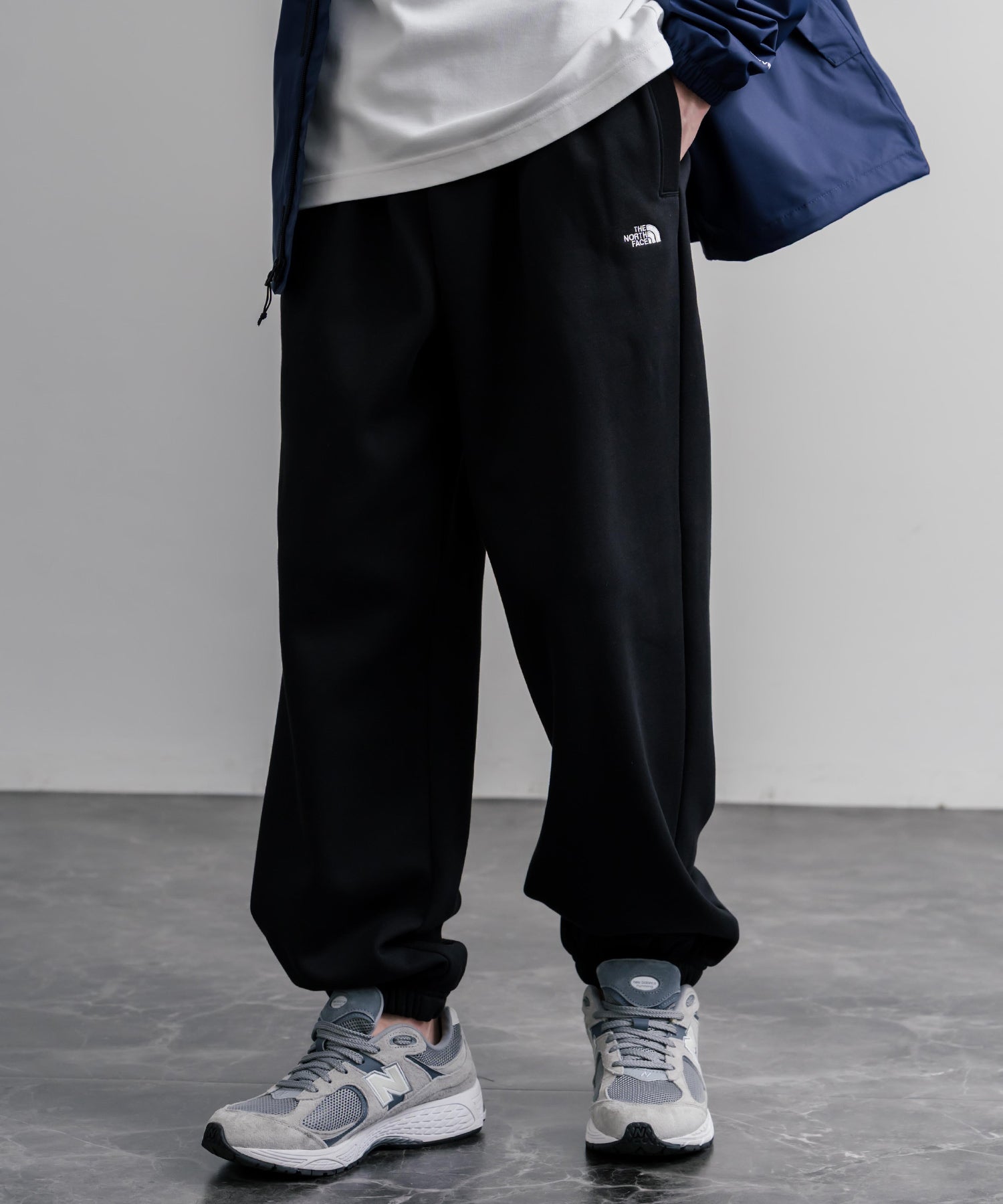 THE NORTH FACE M ESS SD RLX PANTS ノースフェイス 裏起毛ワンポイントロゴ刺繍スウェットワイドイージージョガーパンツ 16368