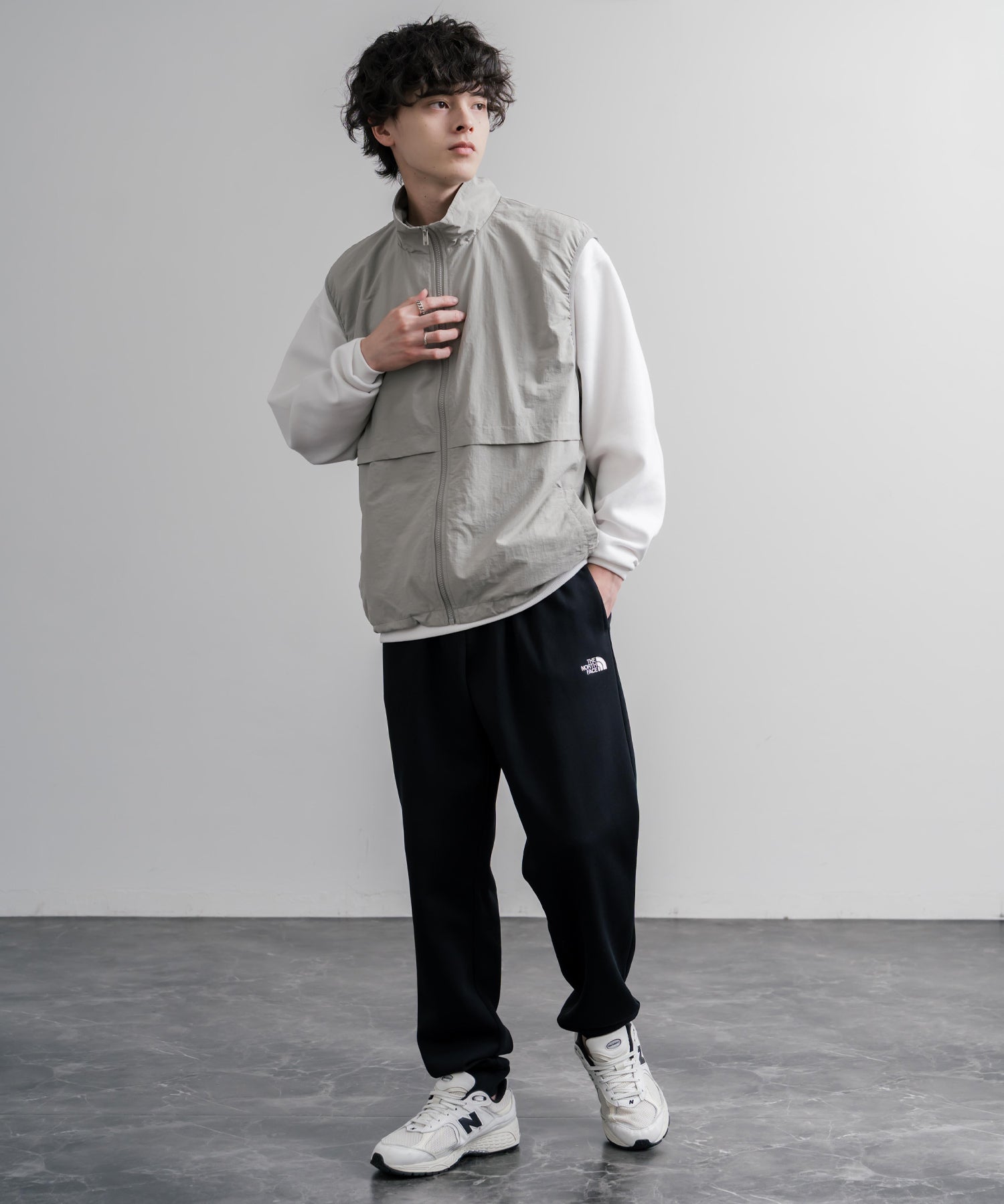 THE NORTH FACE M EVO SD REG JOGGER ノースフェイス 裏起毛ワンポイントロゴ刺繍スウェットイージージョガーパンツ 16369