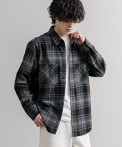 KRIFF MAYER クリフメイヤー ルーズシルエット ビエラチェックレギュラーカラー長袖シャツ 2616300 16373