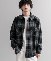 KRIFF MAYER クリフメイヤー ルーズシルエット ビエラチェックレギュラーカラー長袖シャツ 2616300 16373