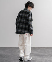 KRIFF MAYER クリフメイヤー ルーズシルエット ビエラチェックレギュラーカラー長袖シャツ 2616300 16373