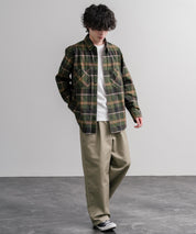 KRIFF MAYER クリフメイヤー ルーズシルエット ビエラチェックレギュラーカラー長袖シャツ 2616300 16373