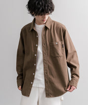 KRIFF MAYER クリフメイヤー ルーズシルエット ビエラ無地レギュラーカラー長袖シャツ 2616301 16374