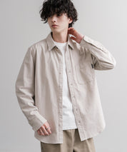 KRIFF MAYER クリフメイヤー ルーズシルエット ビエラ無地レギュラーカラー長袖シャツ 2616301 16374