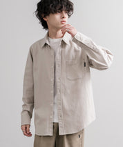 KRIFF MAYER クリフメイヤー ルーズシルエット ビエラ無地レギュラーカラー長袖シャツ 2616301 16374