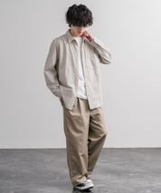 KRIFF MAYER クリフメイヤー ルーズシルエット ビエラ無地レギュラーカラー長袖シャツ 2616301 16374