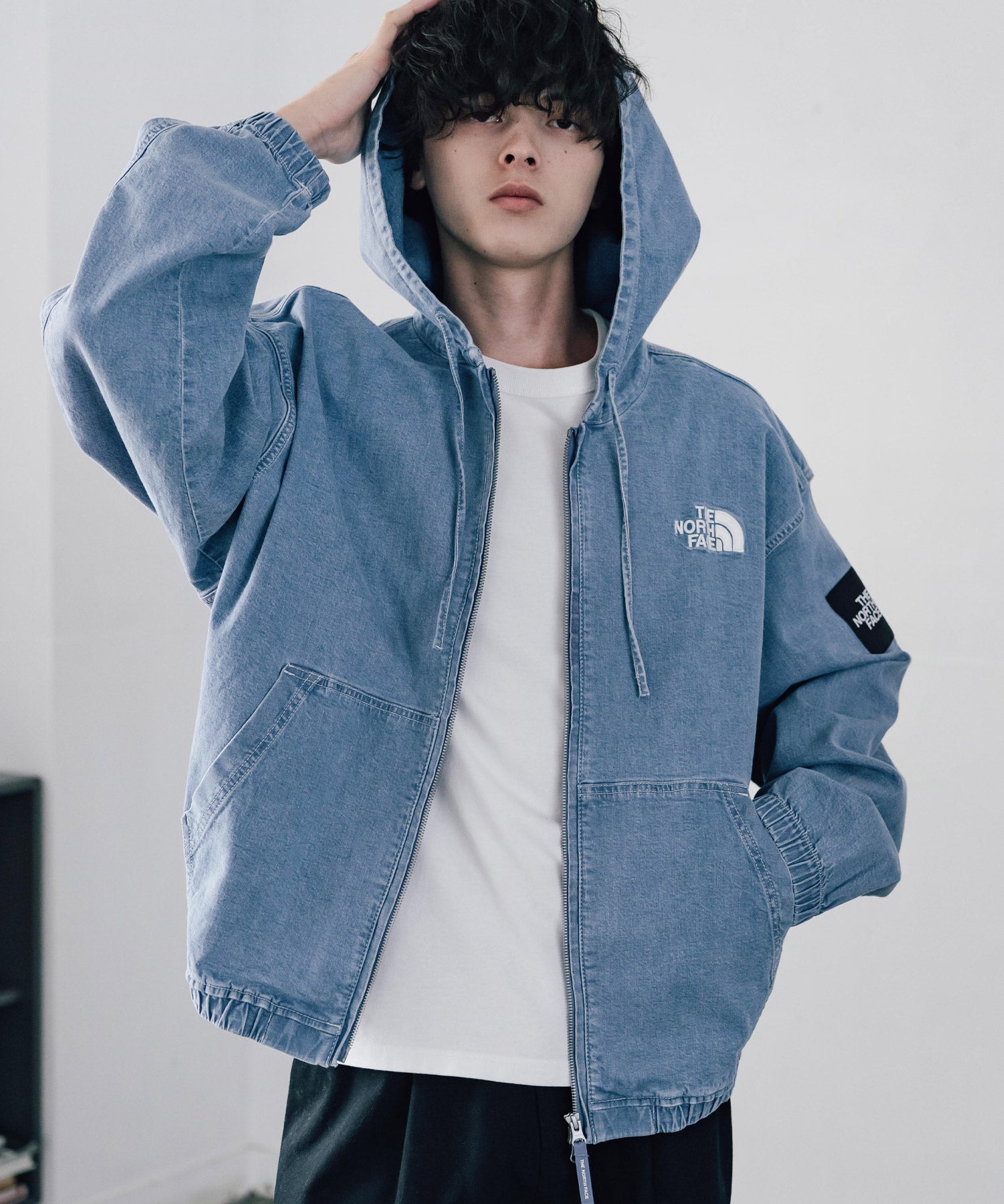 日本未展開モデル THE NORTH FACE WHITE LABEL ホワイトレーベル ザ・ノースフェイス BRIS DENIM JACKET デニムパーカー/デニムジャケット 16380