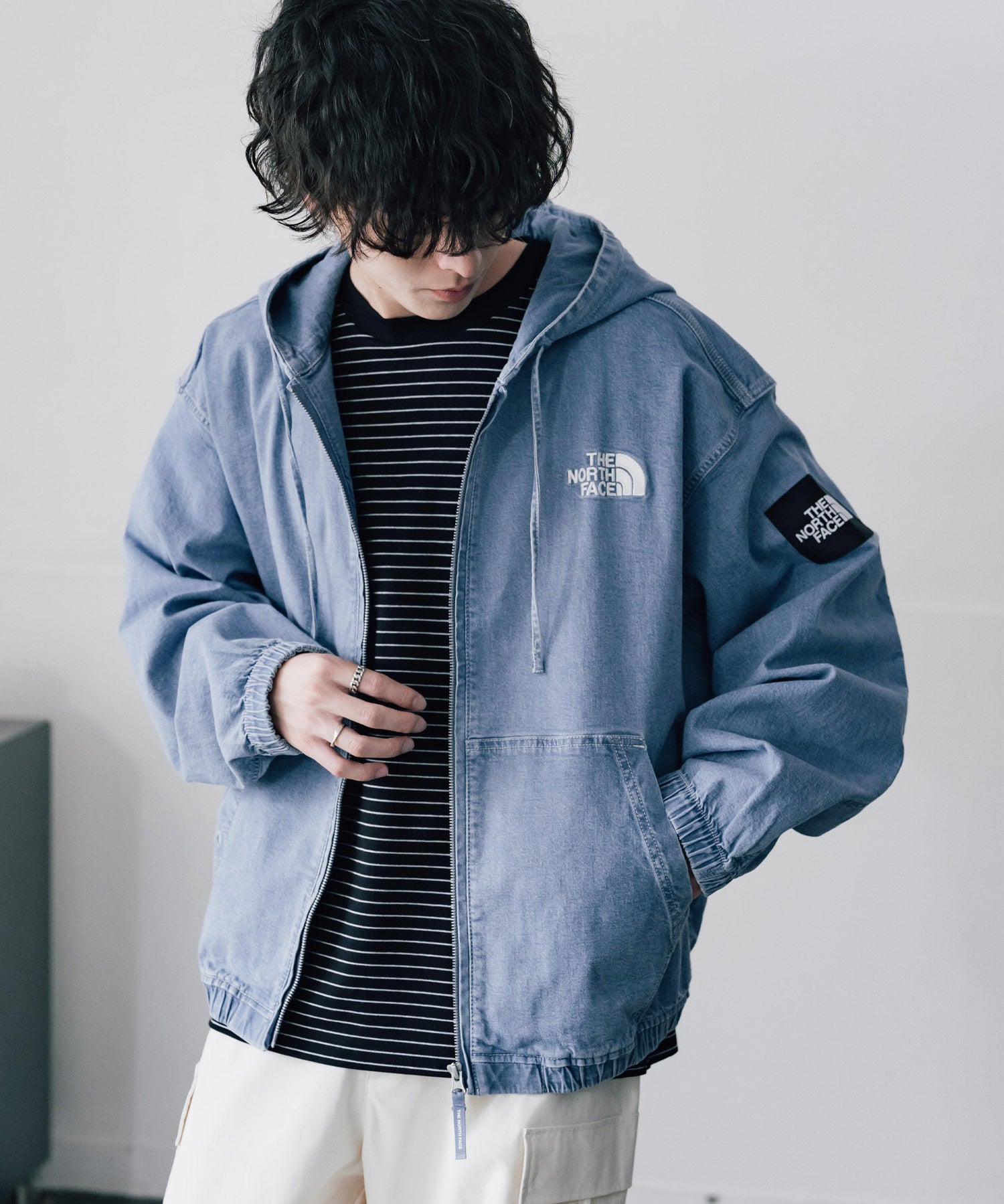 日本未展開モデル THE NORTH FACE WHITE LABEL ホワイトレーベル ザ・ノースフェイス BRIS DENIM JACKET デニムパーカー/デニムジャケット 16380