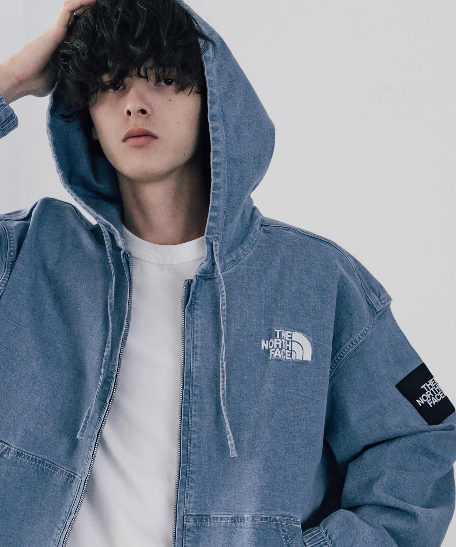 日本未展開モデル THE NORTH FACE WHITE LABEL ホワイトレーベル ザ・ノースフェイス BRIS DENIM JACKET デニムパーカー/デニムジャケット 16380