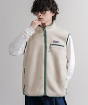 Patagonia パタゴニア M S RETRO PILE VEST レトロパイルフリースベスト/ワンポイントロゴ入りスタンドカラーフルジップボアベスト 16383