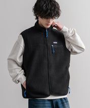 Patagonia パタゴニア M S RETRO PILE VEST レトロパイルフリースベスト/ワンポイントロゴ入りスタンドカラーフルジップボアベスト 16383