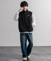 Patagonia パタゴニア M S RETRO PILE VEST レトロパイルフリースベスト/ワンポイントロゴ入りスタンドカラーフルジップボアベスト 16383