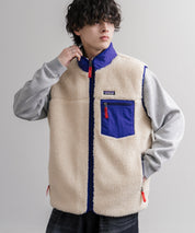 Patagonia パタゴニア M'S CLASSIC RETRO-X VEST クラシックレトロXフリースベスト/ワンポイントロゴ入り配色切替スタンドカラーフルジップボアベスト 16384