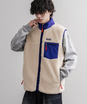 Patagonia パタゴニア M'S CLASSIC RETRO-X VEST クラシックレトロXフリースベスト/ワンポイントロゴ入り配色切替スタンドカラーフルジップボアベスト 16384
