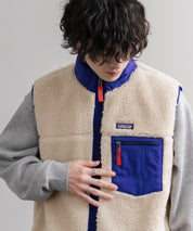 Patagonia パタゴニア M'S CLASSIC RETRO-X VEST クラシックレトロXフリースベスト/ワンポイントロゴ入り配色切替スタンドカラーフルジップボアベスト 16384