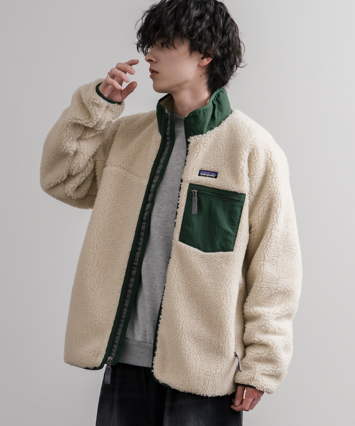 Patagonia パタゴニア M S CLASSIC RETRO X JKT スタンドネックフリースジャケット/ボアジャケット 16386