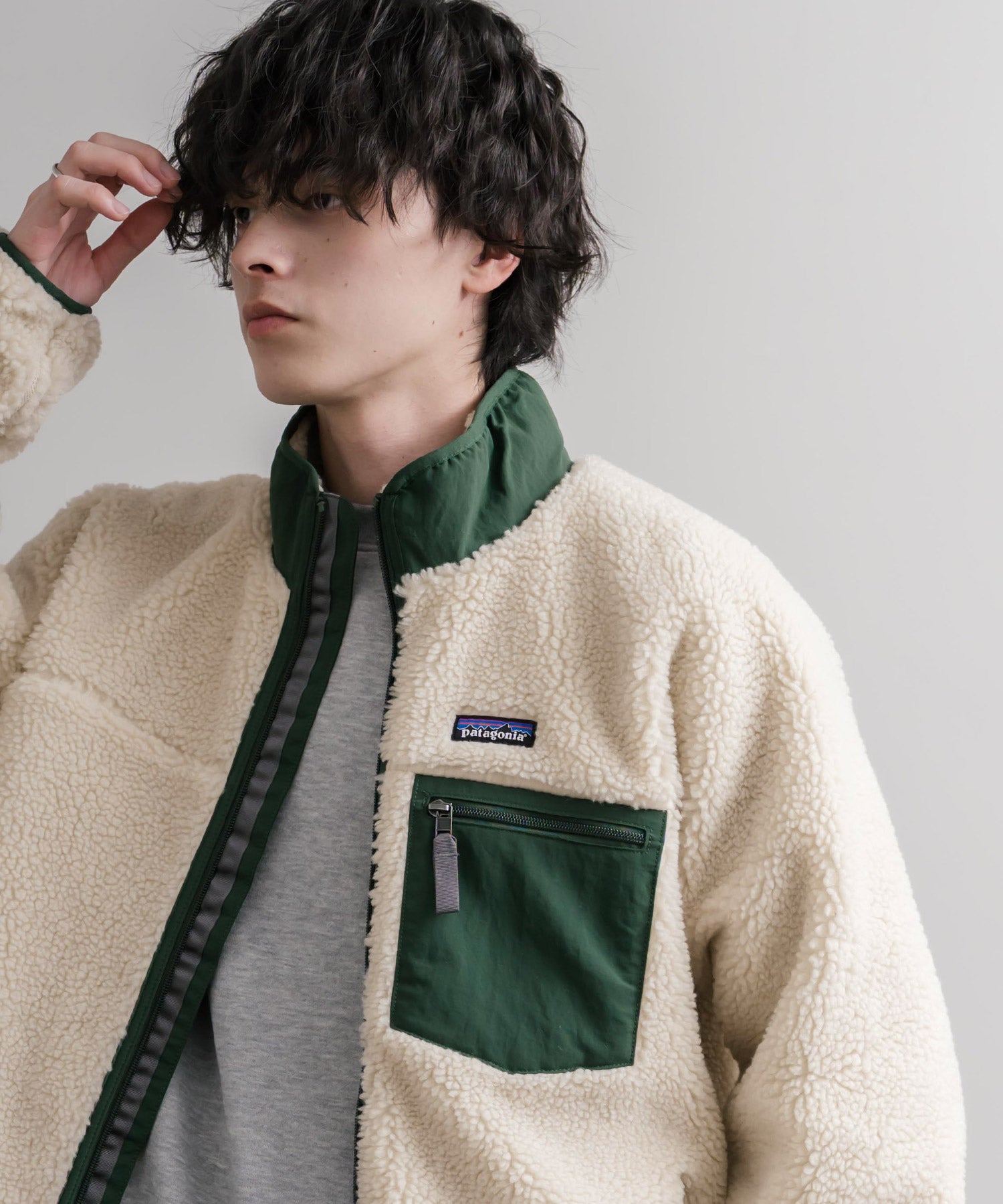 Patagonia パタゴニア M S CLASSIC RETRO X JKT スタンドネックフリースジャケット/ボアジャケット 16386