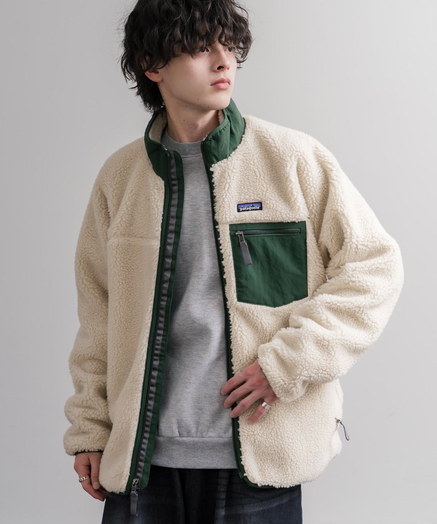 Patagonia パタゴニア M S CLASSIC RETRO X JKT スタンドネックフリースジャケット/ボアジャケット 16386