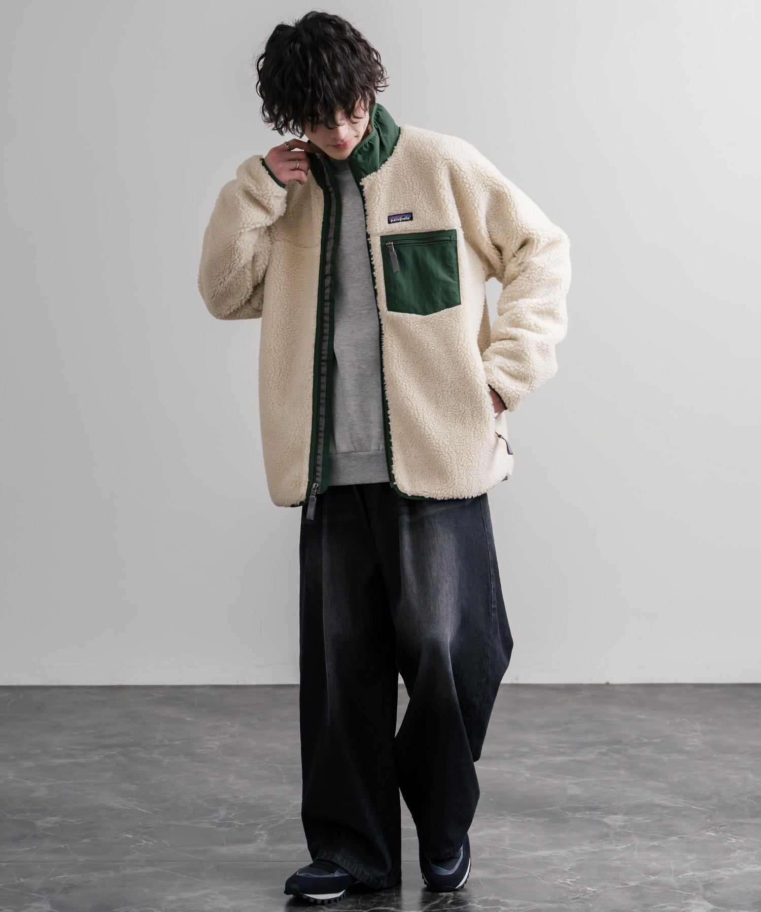 Patagonia パタゴニア M S CLASSIC RETRO X JKT スタンドネックフリースジャケット/ボアジャケット 16386