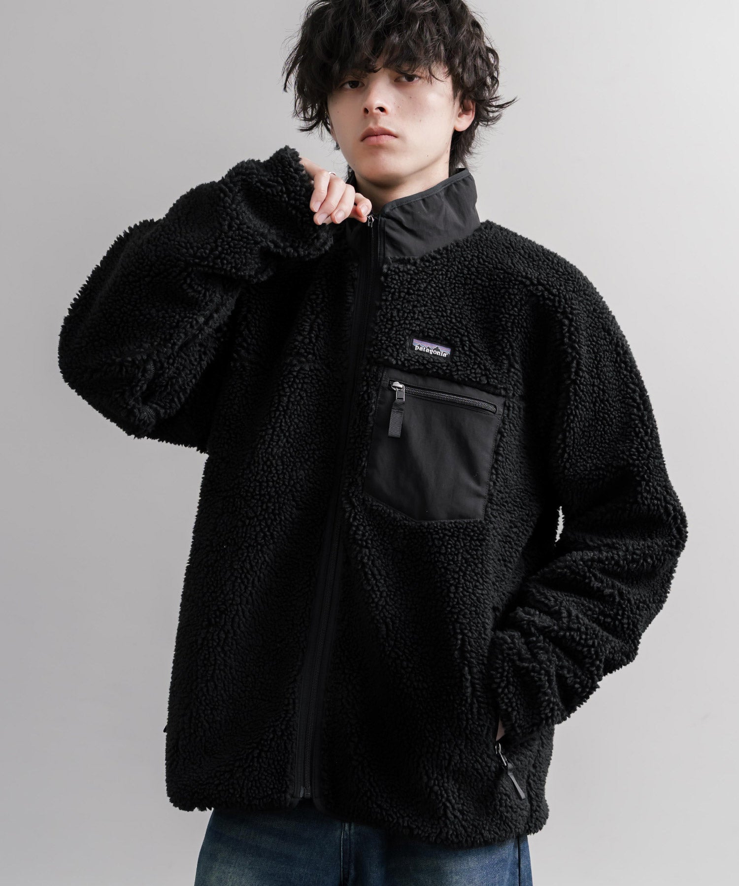 Patagonia パタゴニア M S CLASSIC RETRO X JKT スタンドネックフリースジャケット/ボアジャケット 16386