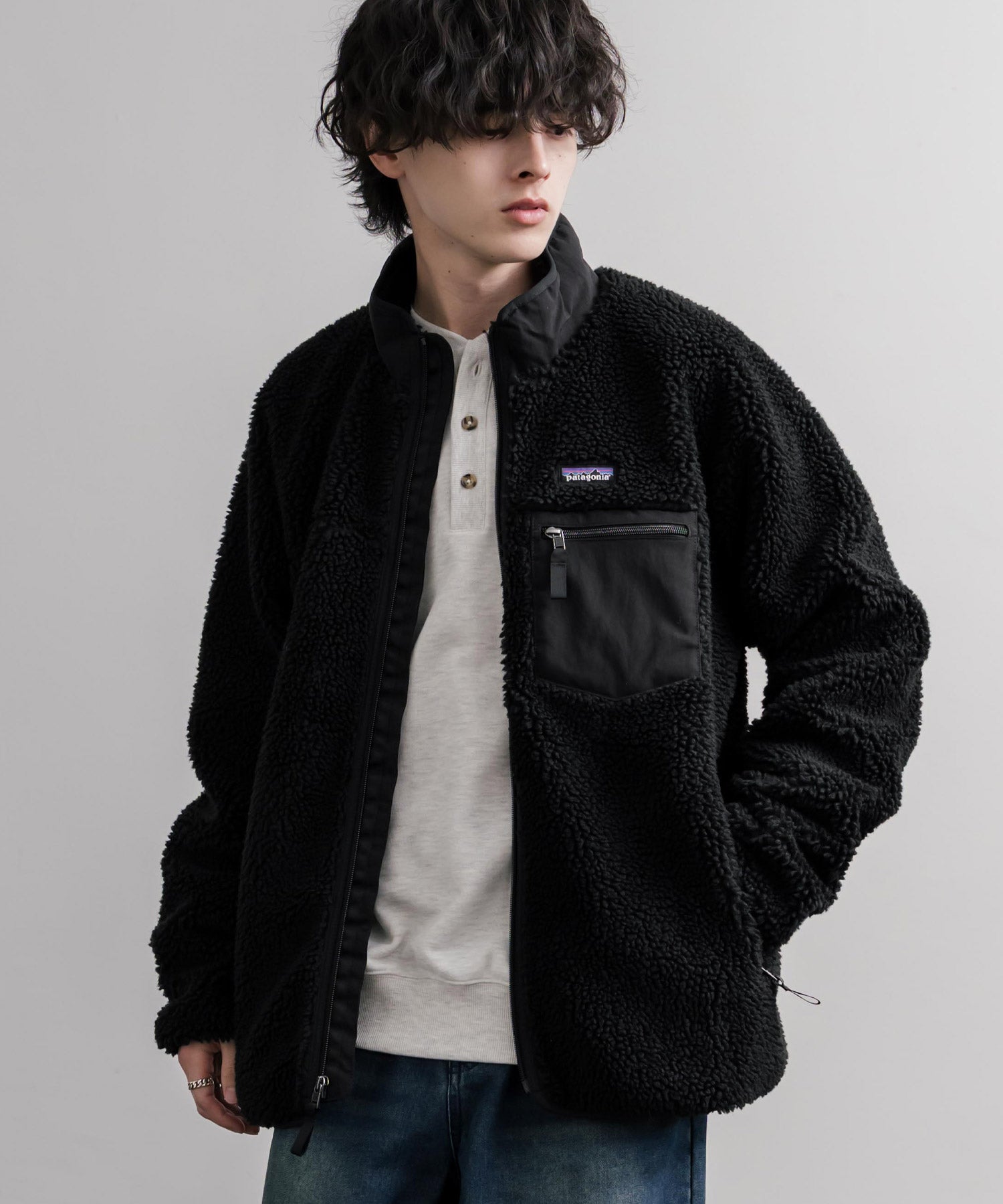 Patagonia パタゴニア M S CLASSIC RETRO X JKT スタンドネックフリースジャケット/ボアジャケット 16386