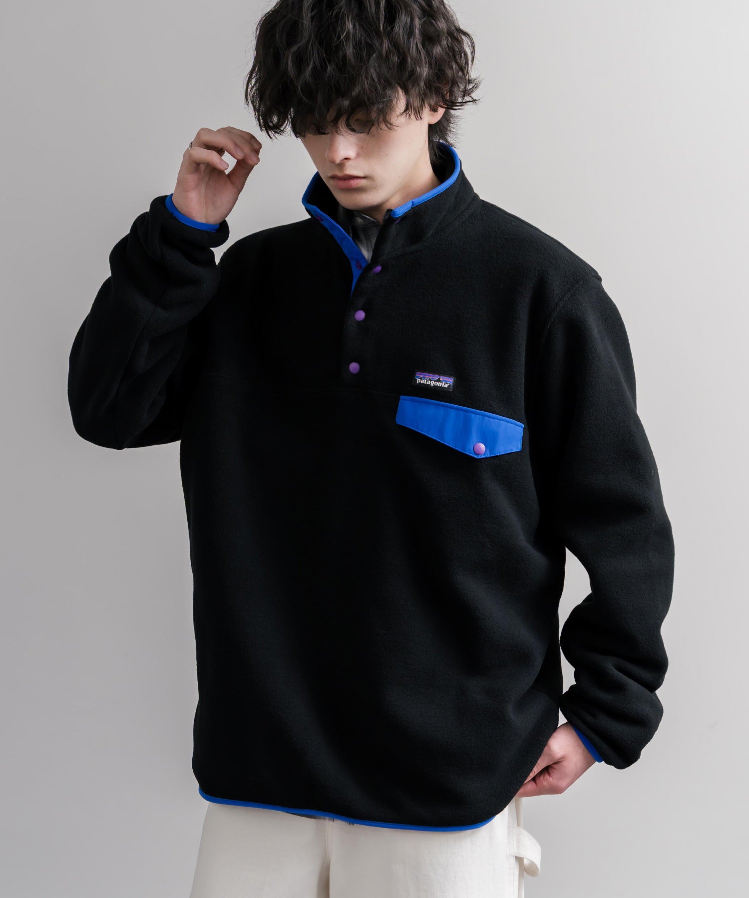 Patagonia パタゴニア M S LW SYNCH SNAP T P O シンチラフリーススナップボタン長袖プルオーバー 16387