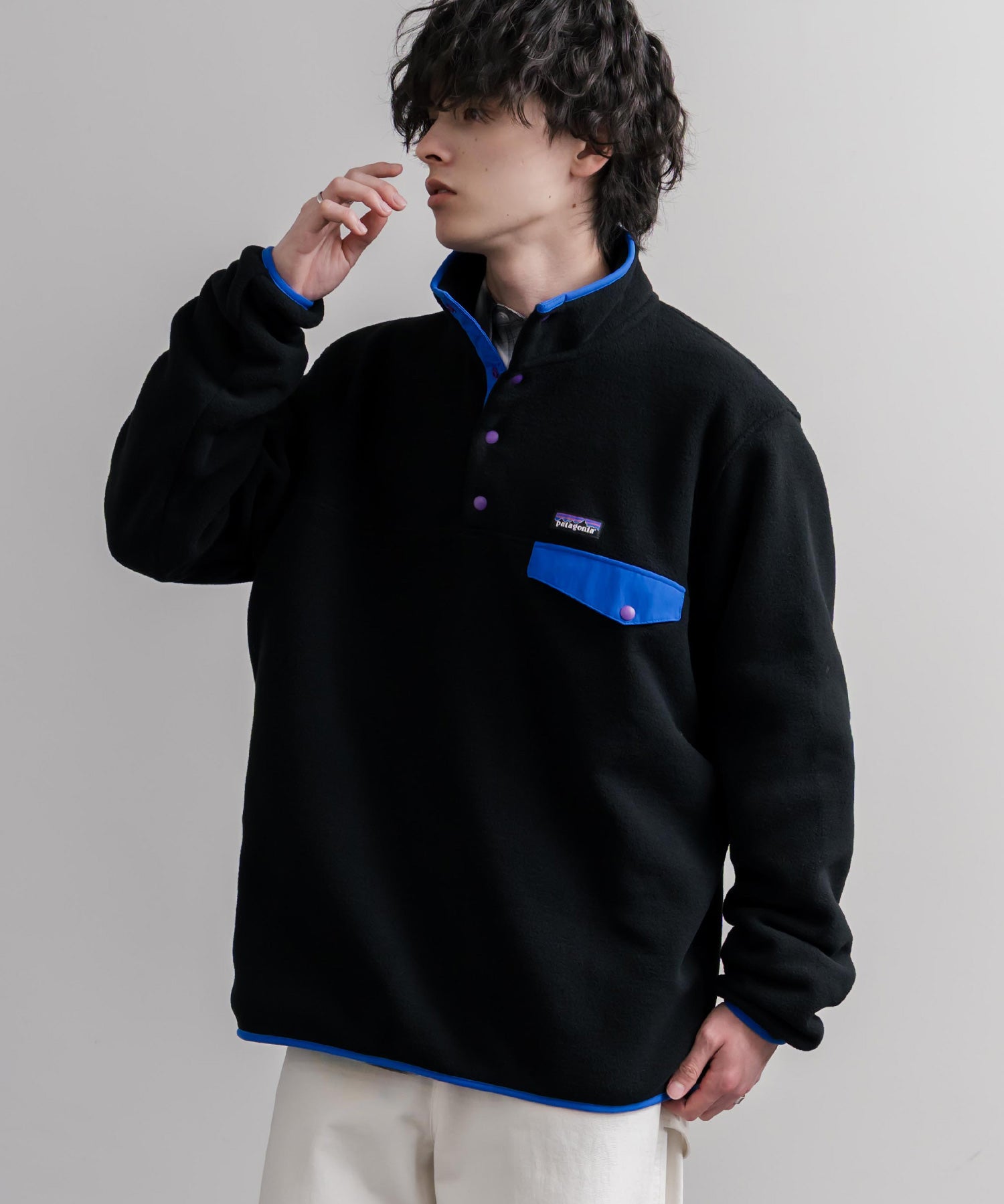 Patagonia パタゴニア M S LW SYNCH SNAP T P O シンチラフリーススナップボタン長袖プルオーバー 16387