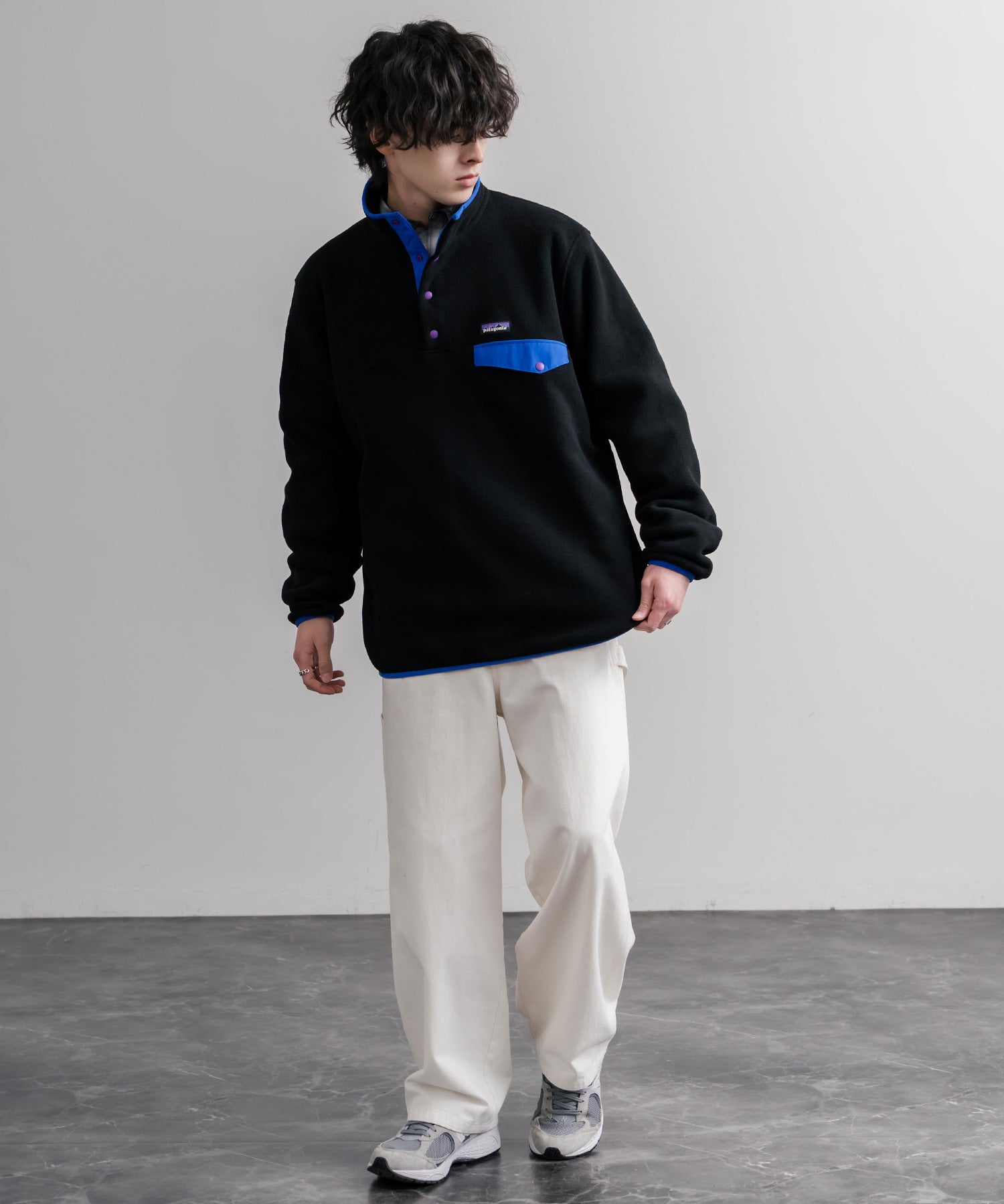 Patagonia パタゴニア M S LW SYNCH SNAP T P O シンチラフリーススナップボタン長袖プルオーバー 16387