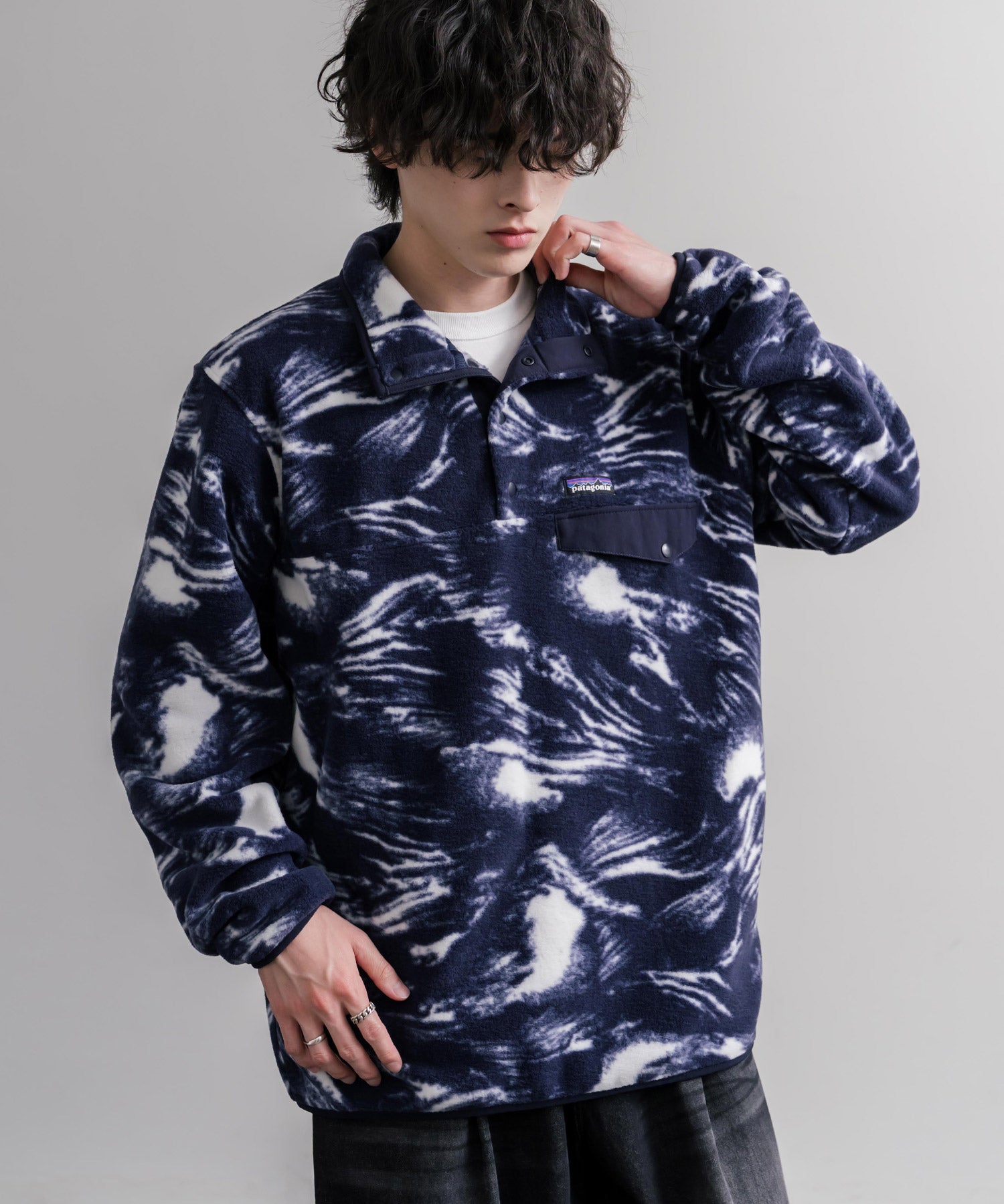 Patagonia パタゴニア M S LW SYNCH SNAP T P O シンチラフリーススナップボタン長袖プルオーバー 16387