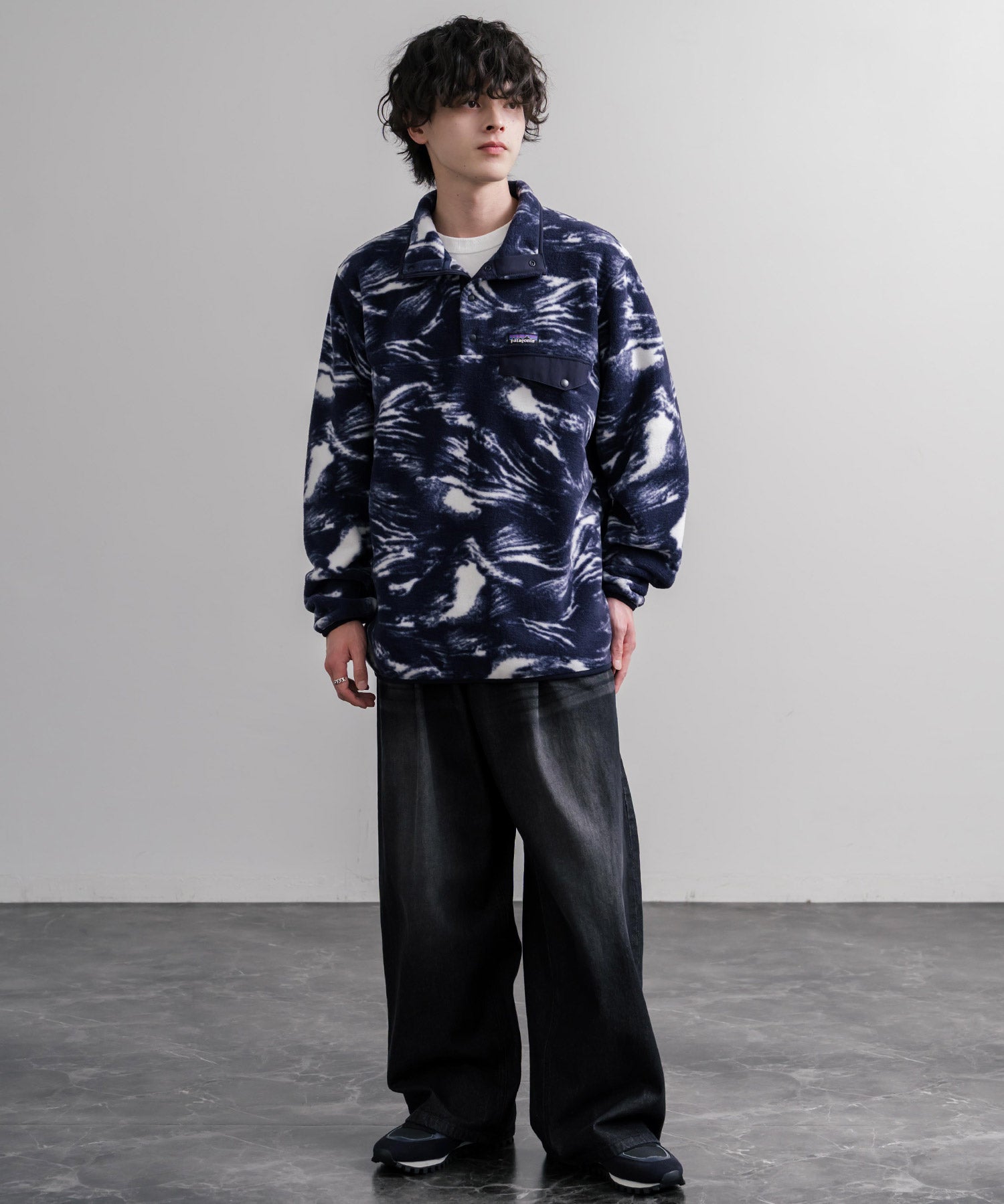 Patagonia パタゴニア M S LW SYNCH SNAP T P O シンチラフリーススナップボタン長袖プルオーバー 16387